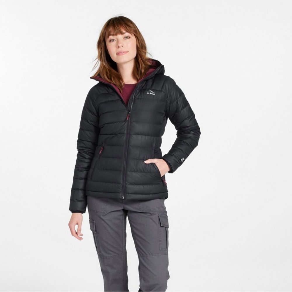 L.L. Bean Black and Red Puffer Jacket